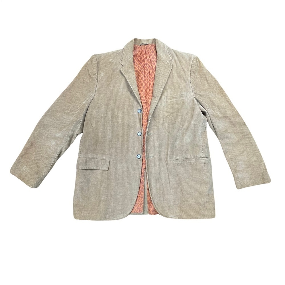 Vintage Corduroy Jacket Mens Large Size 42 Tan Sport Coat